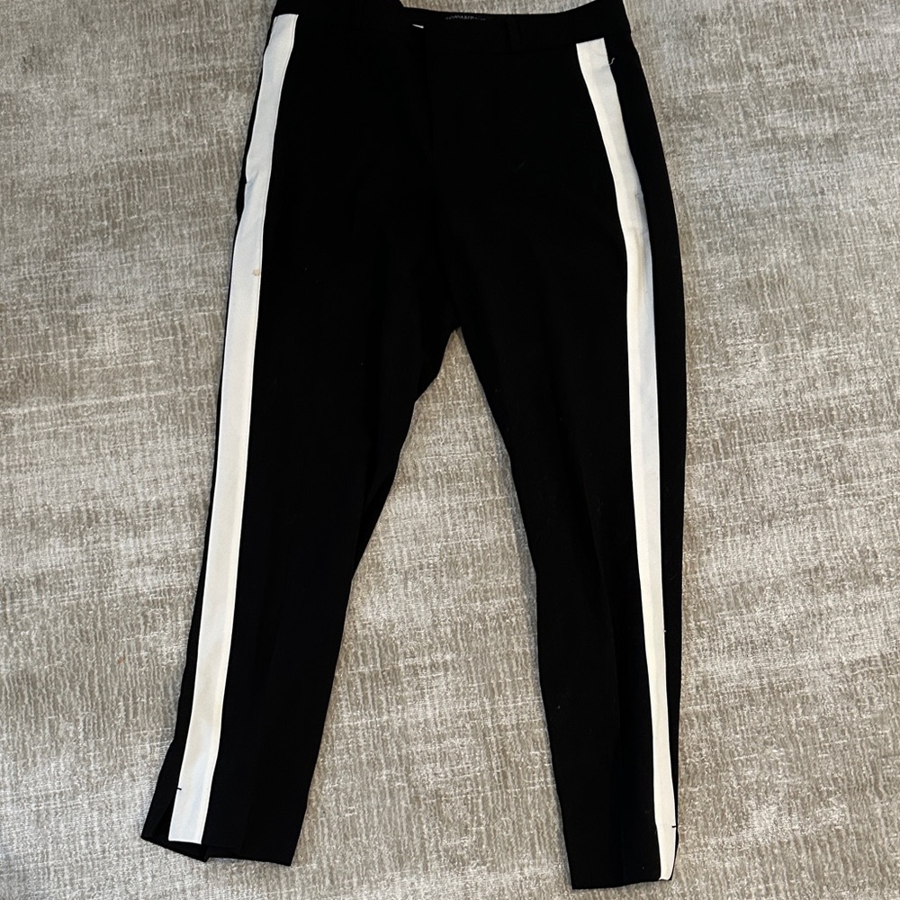 Banana Republic Black Trousers with White Accent